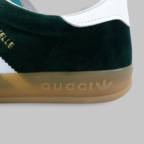 Gucci x Adidas Gazelle Green Suede Sneakers – Women’s Size 10 - Picture 7 of 11